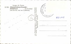 MODERN CARD Franceville Merville Beach dunes seen on Cabourg