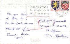 MODERN CARD Franceville Places Beach and hotel of the pines