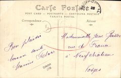 Monumento de Formigny de la POSTAL de la VENDIMIA de la batalla de Formigny agosto