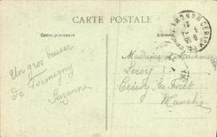 Monumento de la POSTAL de la VENDIMIA con la batalla del gagnee de Formigny en el abril ingles