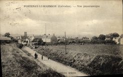 VINTAGE POSTCARD Fontenay Marmion Panoramic View Church of 13th
