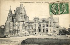 VINTAGE POSTCARD Surroundings of Bayeux Castle of Henri Fountain