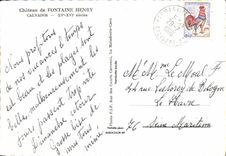 MODERN CARD Castle of Fountain Henry Apple brandy XV E XVl E centuries