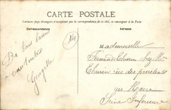 POSTAL Feuguerolles de la VENDIMIA en Orne la restauracion de la TAPA de Nicole