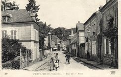 VINTAGE POSTCARD Fervaques Street of the Post office