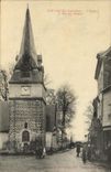 VINTAGE POSTCARD Fervaques L church and Street of Livarot