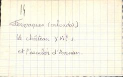 CPMA Fervaques the castle and L staircase D honor