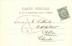 VINTAGE POSTCARD Dozule a Street With far L Church