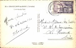 MODERN CARD Grandcamp les Bains L entered of the Port