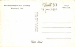 MODERN CARD Grandcamp les Bains Boats with the Port