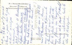 MODERN CARD Hermanville Memorial of Debraquement Combines Militaria June 5th  1944