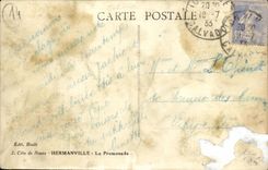 VINTAGE POSTCARD Hermanville the Walk