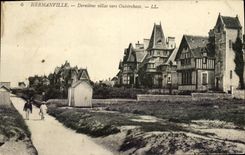 VINTAGE POSTCARD Hermanville Last villas towards Ouistreham