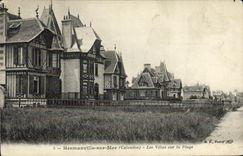 VINTAGE POSTCARD Hermanville on Sea Villas on the Beach