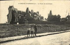 VINTAGE POSTCARD the Breach D Hermanville the Road of Ouistreham Children