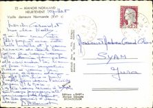 MODERN CARD Norman Manoir Heurtevent Vieille remains Normande