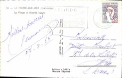 MODERN CARD the Home On Sea the Beach has High tide