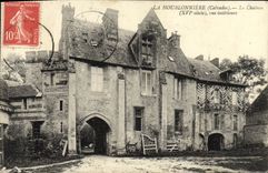 VINTAGE POSTCARD the Hop field the castle Seen interior