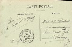 VINTAGE POSTCARD Isigny On Sea L Town hall Old Castle of 18th