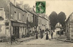 Camino de Jort de la POSTAL de la VENDIMIA del Saint Pierre en TAPA divina de la bicicleta