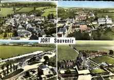 MODERN CARD Jort View Train station L Church