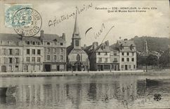 CPA Honfleur la Vieille Ville Quai et Musee Saint Etienne