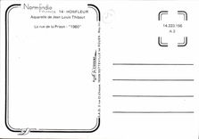 CPA Honfleur Aquarelle de Jean Louis Thibaut La rue de la prison 1980 Societe du vieux Honfleur 