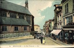 CPA Honfleur La Rue Premords