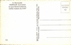 CPM Honfleur Le quai Sainte Catherine Vieilles maisons du 17eme