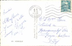 CPM Honfleur Lieutenance Eglise Nd de Grace Le port Bateau