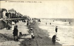 VINTAGE POSTCARD Langrune L Hour of the Bath