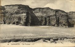 VINTAGE POSTCARD Langrune Cliffs