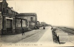 VINTAGE POSTCARD Langrune Hotel of the Small Paradise and the Dam Living room of the small horses