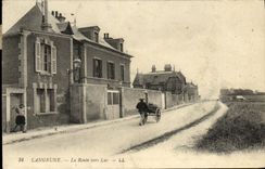 VINTAGE POSTCARD Langrune the Road Towards Luc