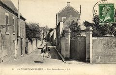 VINTAGE POSTCARD Langrune On Mer Street Saint Aubin Velo Cycles