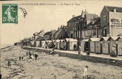 VINTAGE POSTCARD Langrune On Sea the Beach and the Dam