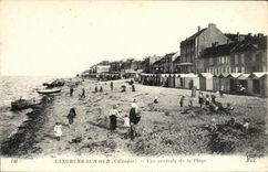 VINTAGE POSTCARD Langrune On Sea View of the Beach