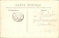 VINTAGE POSTCARD Langrune On Sea Train station Train TOP