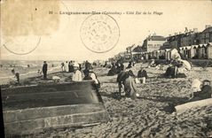 VINTAGE POSTCARD Langrune On Sea East coast of the Beach
