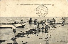VINTAGE POSTCARD Langrune On Sea Small fishing boats