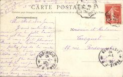 VINTAGE POSTCARD Langrune On Mer One Distinguishes has L Horizon a boat bringing of fish