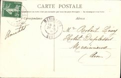 VINTAGE POSTCARD Langrune Street of the Sea Large Hotel