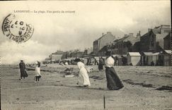 VINTAGE POSTCARD Langrune the Beach Part of Croquet