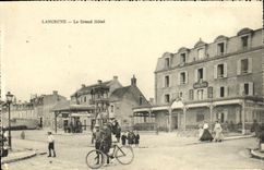 VINTAGE POSTCARD Langrune the Large Hotel Bicycle Children