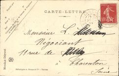 VINTAGE POSTCARD Langrune the Large Hotel Bicycle Children