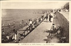 VINTAGE POSTCARD Langrune On Sea the New Dam