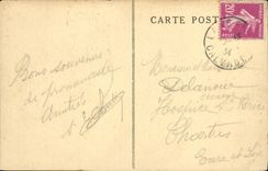 VINTAGE POSTCARD Langrune On Sea Frontage of the Family Field