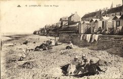 VINTAGE POSTCARD Langrune Corner of Beach