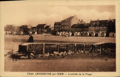 VINTAGE POSTCARD Langrune On Sea L Entered of the Beach