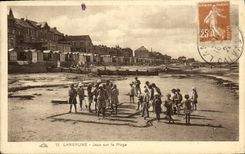 VINTAGE POSTCARD Langrune Plays On the Beach Children